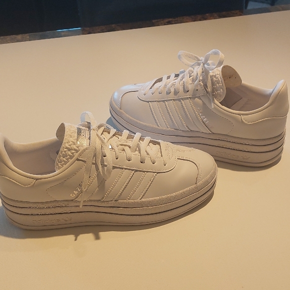 Adidas Gazelle Platform White Sneakers - Picture 4 of 6
